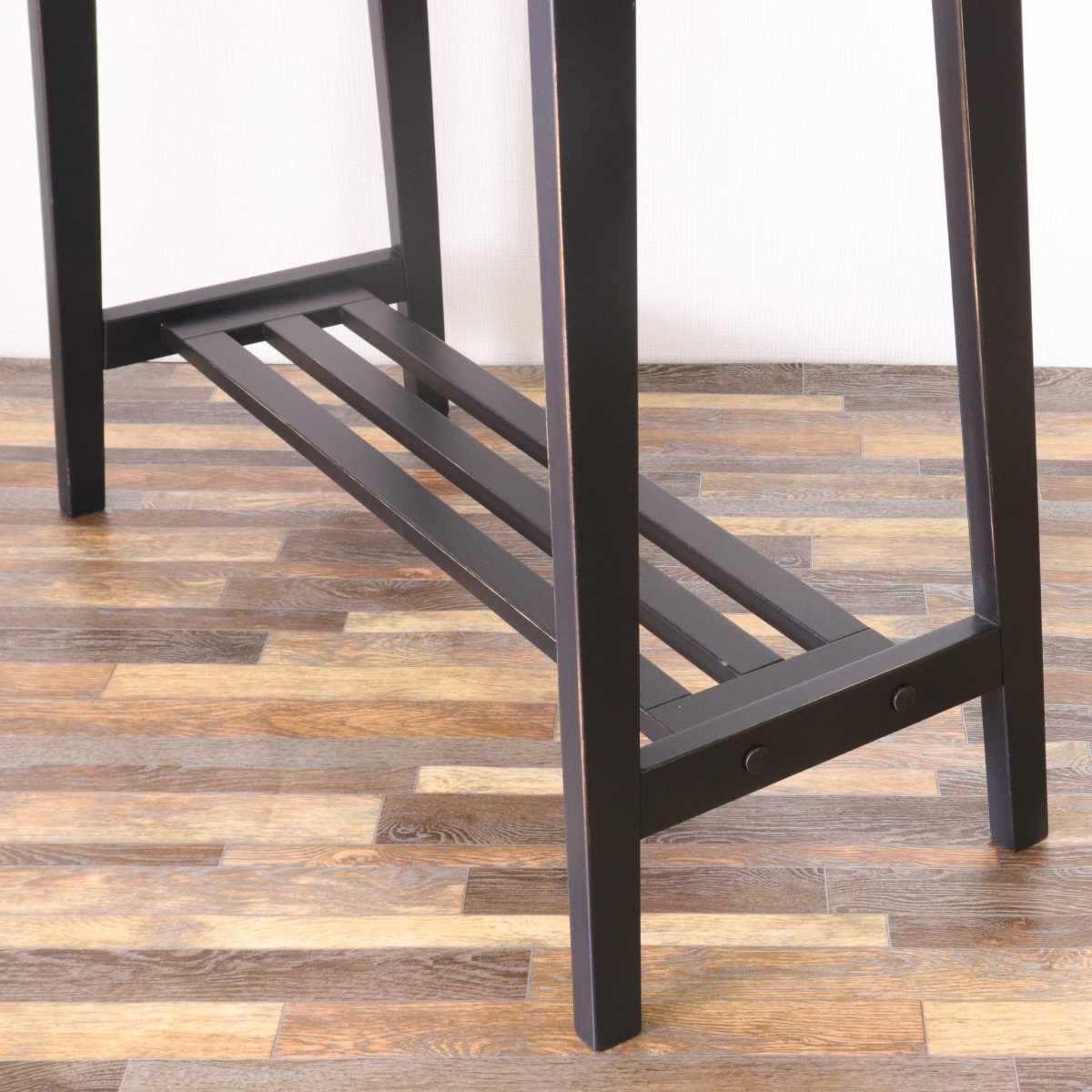 カウンターテーブル 高さ90cm おしゃれ 天然木 ヴィンテージ風 （ ハイ