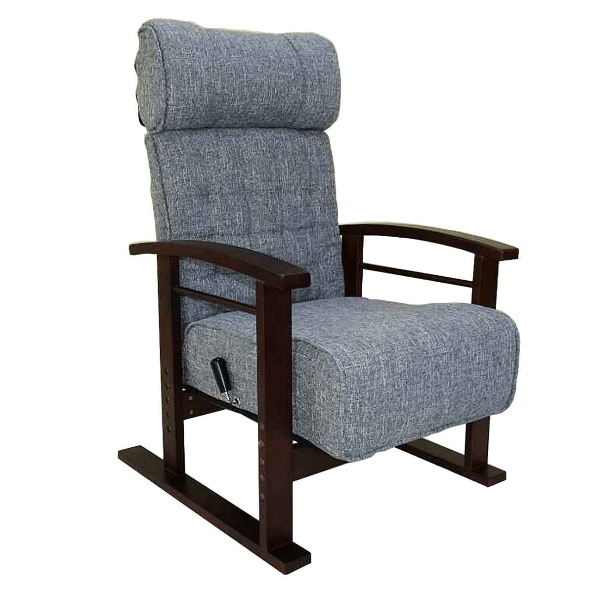 高座椅子 座面高35〜44cm 無段階リクライニング ヘッドレスト可動