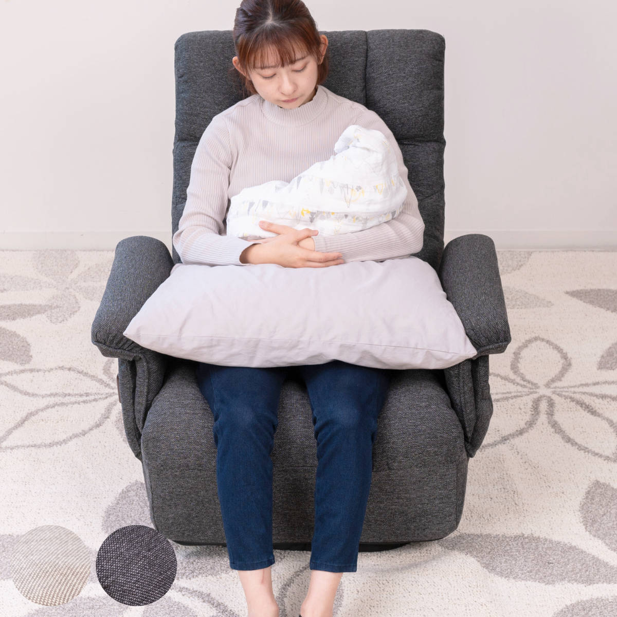 高座椅子 高齢者 回転 リクライニング 折りたたみ ワイド （ 1人掛け