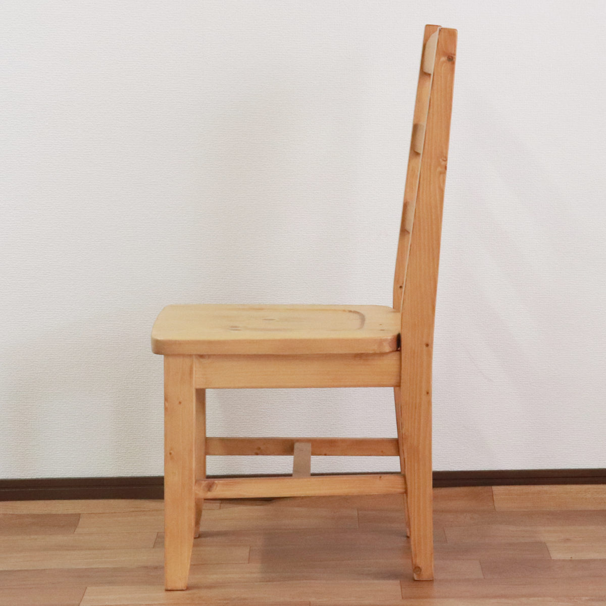 ダイニングチェア 2脚セット 天然木 カントリー調 座面高43cm （ 無垢