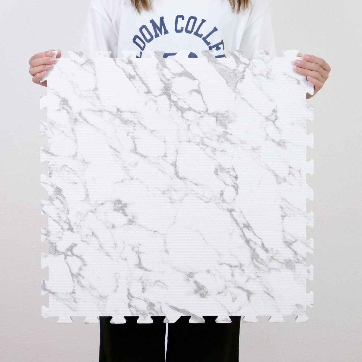 ジョイントマット 大判 抗菌加工 約60×60cm 厚さ約20mm 大理石柄 4枚