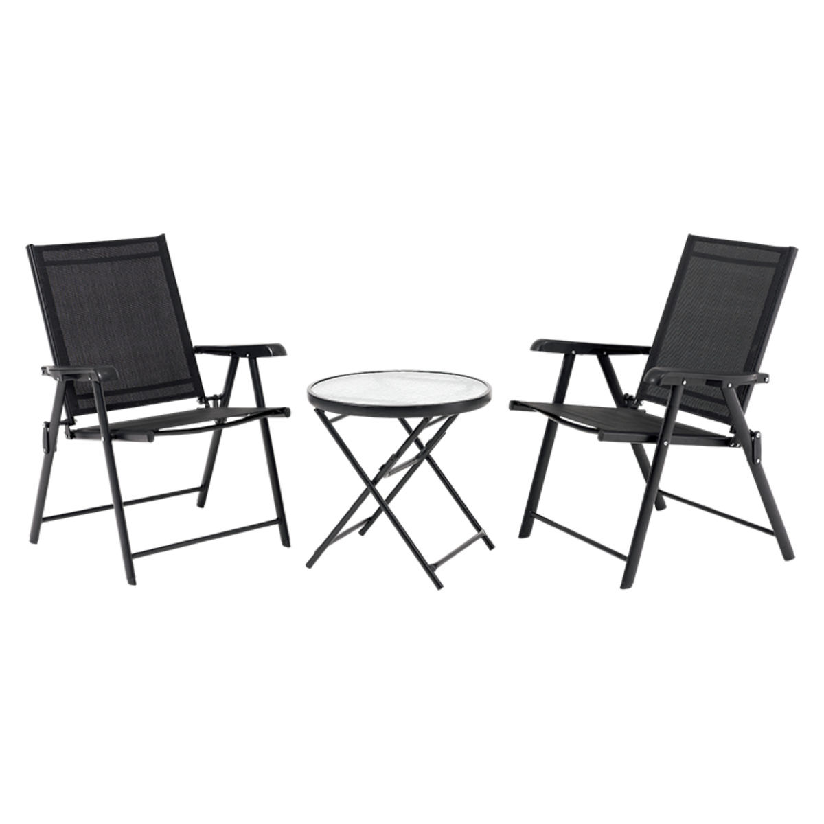 HAGiHARA（萩原） テーブルチェアセット 3点セット 完成品 折りたたみ