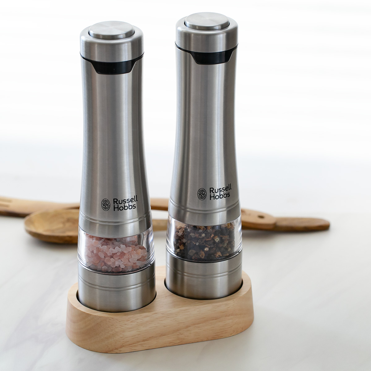 RUSSELL HOBBS（ラッセルホブス） 特典付き 電動ミル 2本セット 木製