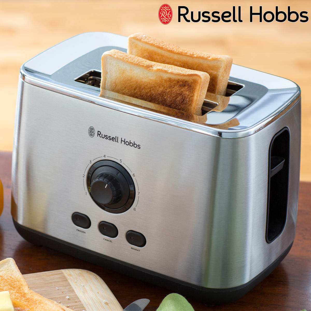 Russell Hobbs �|�b�v�A�b�v�g�[�X�^�[ 2�� �^�[�{�g�[�X�^�[ �i ���b�Z���z�u�X �����Ɠd �L�b�`���Ɠd �g�[�X�^�[ �j