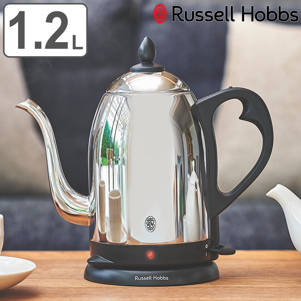 Russell Hobbs �d�C�P�g�� 1.2L �J�t�F�P�g�� �h���b�v�P�g�� �i ���b�Z���z�u�X �d�C�|�b�g ���������|�b�g �X�e�����X �׌� �L�b�`���Ɠd �j