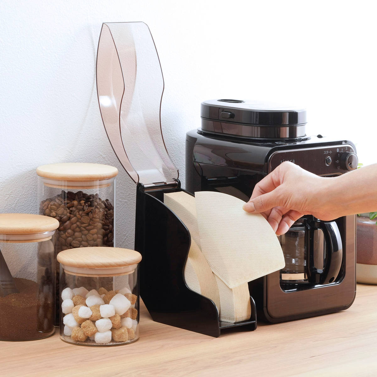 コーヒーフィルターケース 100枚 プラスチッ...の詳細画像1