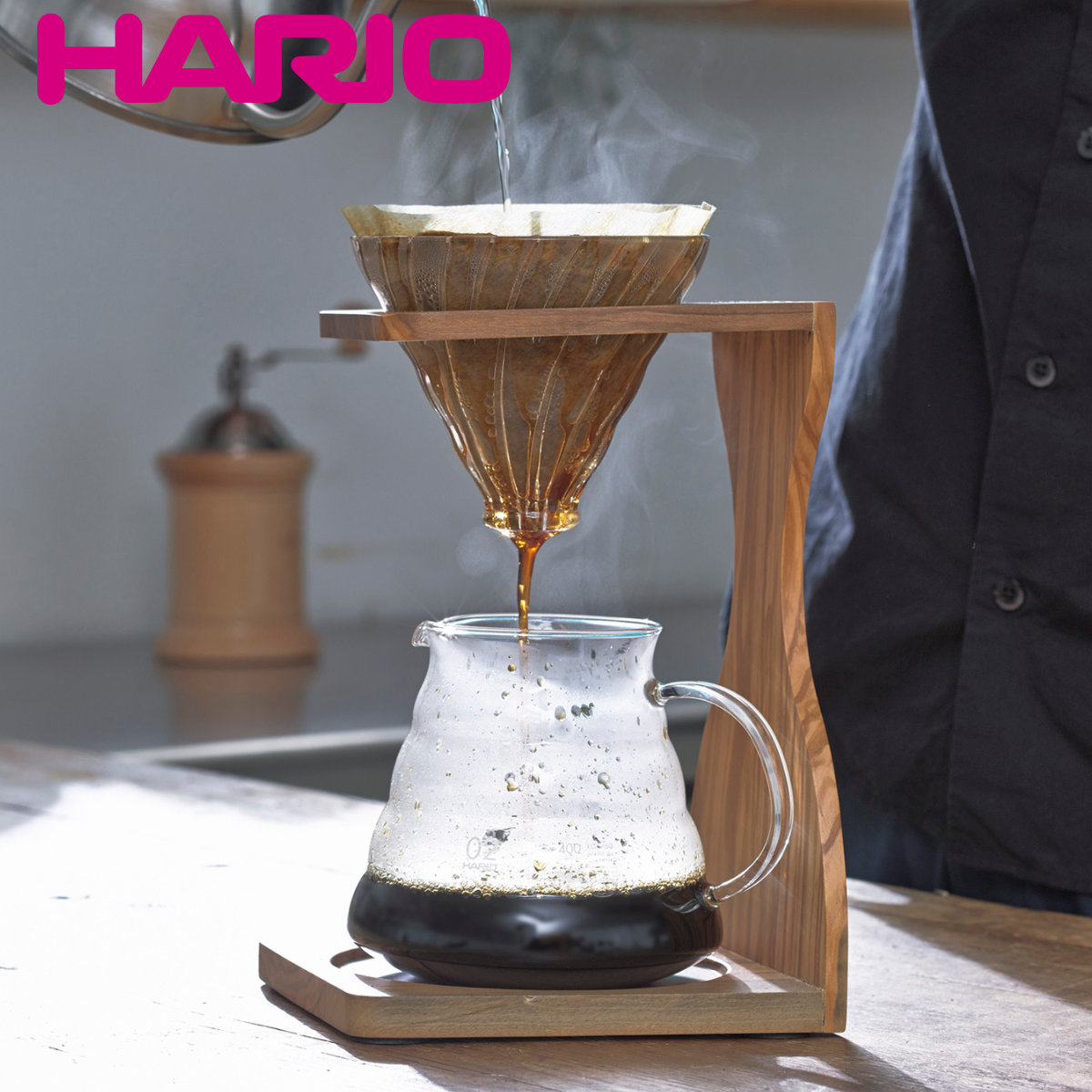 HARIO（ハリオ） コーヒー ドリッパーセット 1〜4杯用 V60 オリーブ