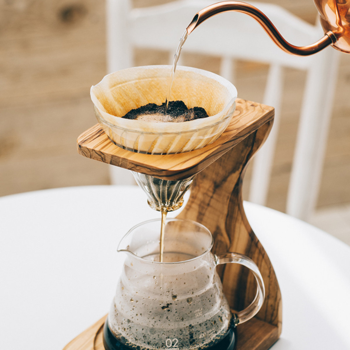 HARIO（ハリオ） コーヒー ドリッパーセット 1〜4杯用 V60 オリーブ