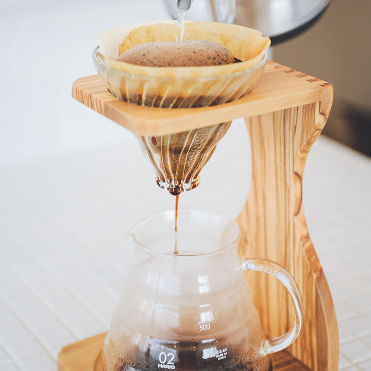 HARIO（ハリオ） コーヒー ドリッパーセット 1〜4杯用 V60 オリーブ