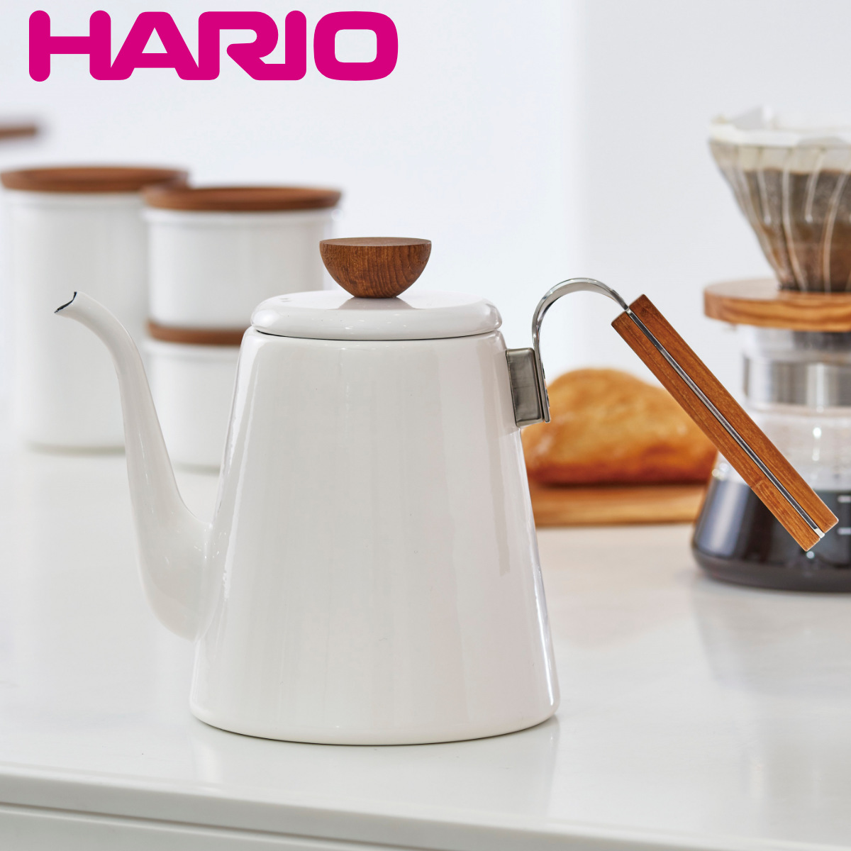 HARIO（ハリオ） コーヒー ドリップケトル 1.4L ボナ ホーロー