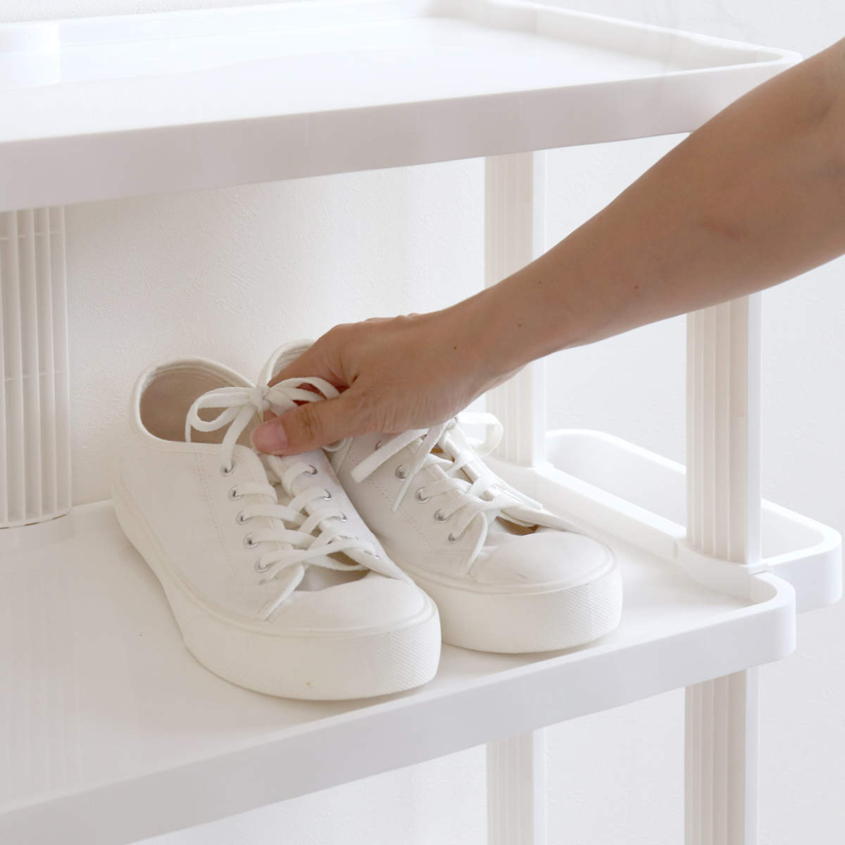 シューズラック 省 スペース 4段 ワイド 傘...の詳細画像5