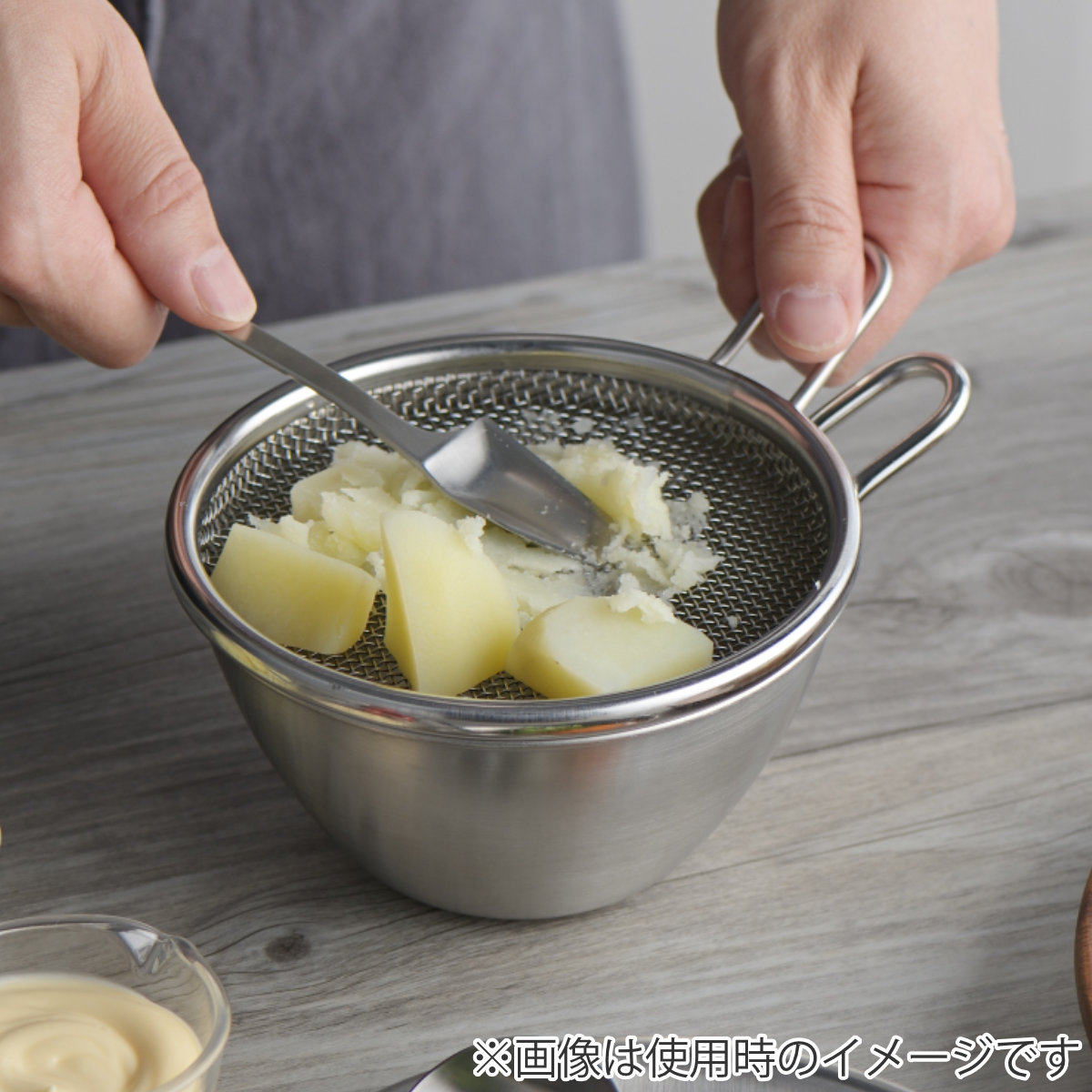 ヨシカワ 手付きストレーナー 13cm 浅型 and ステンレス製 日本製 食洗