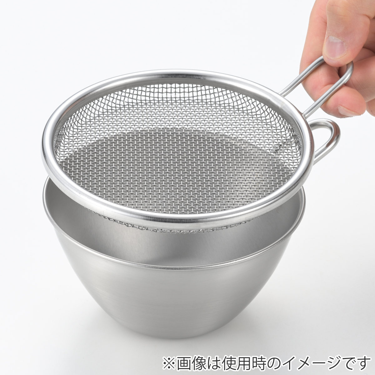ヨシカワ 手付きストレーナー 13cm 浅型 and ステンレス製 日本製 食洗