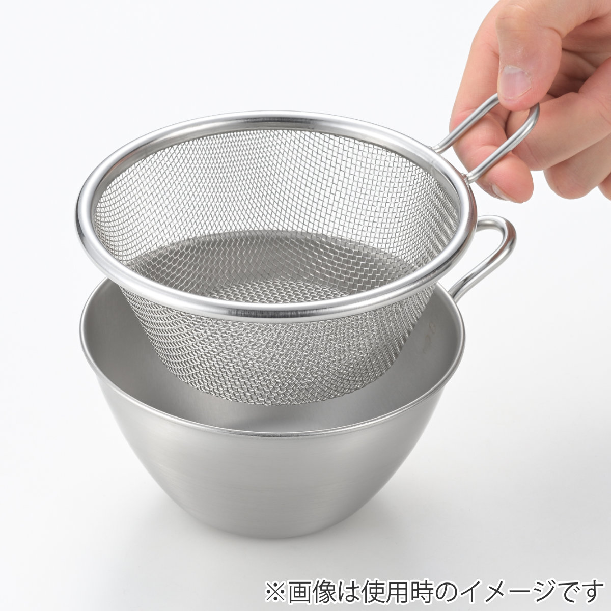 ヨシカワ 手付きストレーナー 13cm 深型 and ステンレス製 日本製 食洗