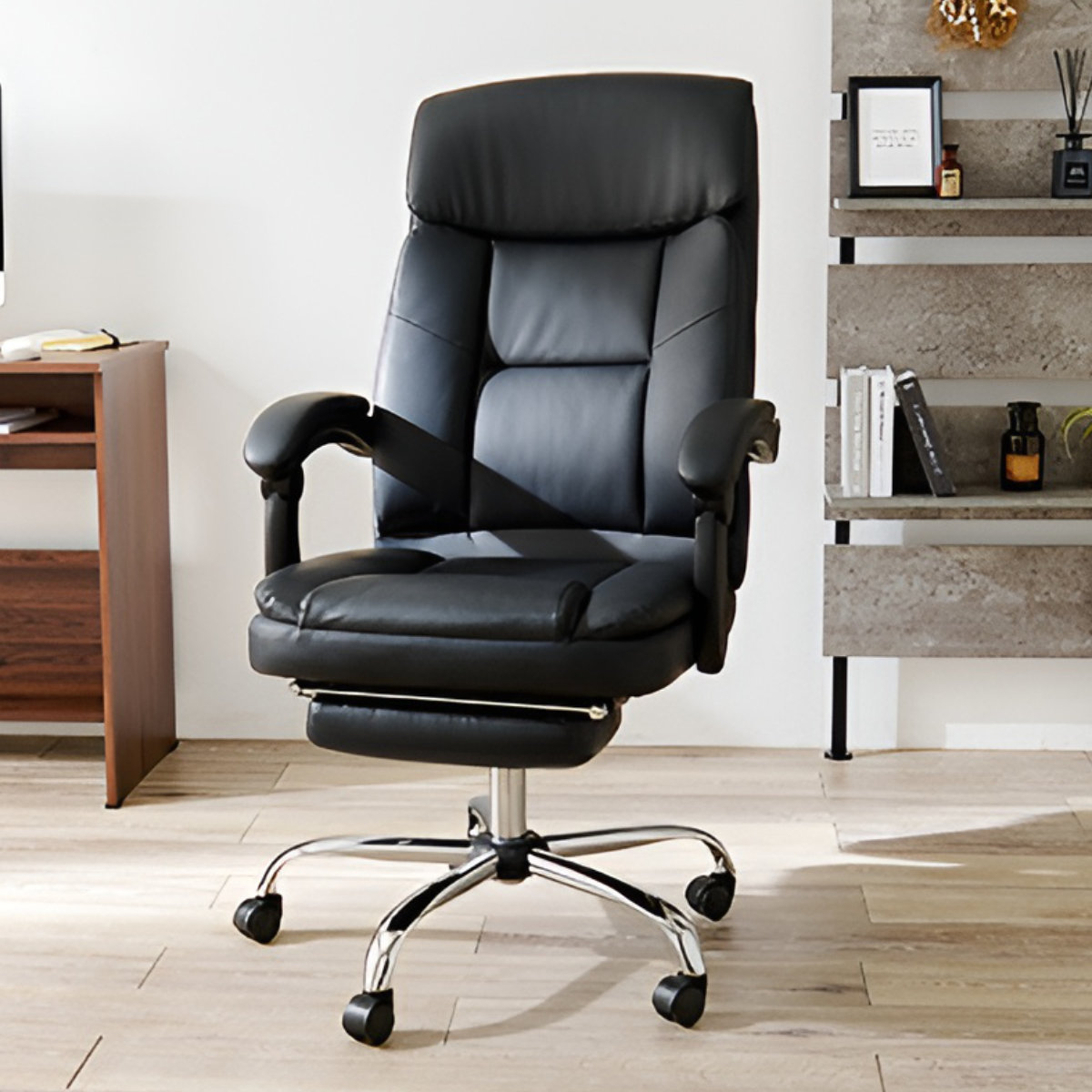 HAGiHARA（萩原） リクライニングチェア 回転式 一人用 アームレスト