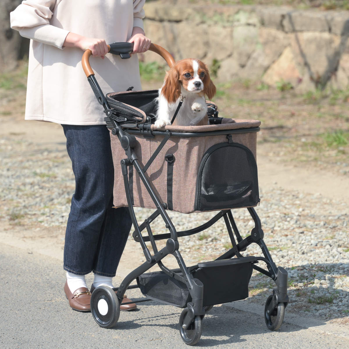 ペットカート 4輪タイプ 小型犬 中型犬 日傘 キャリーコット （ ペット