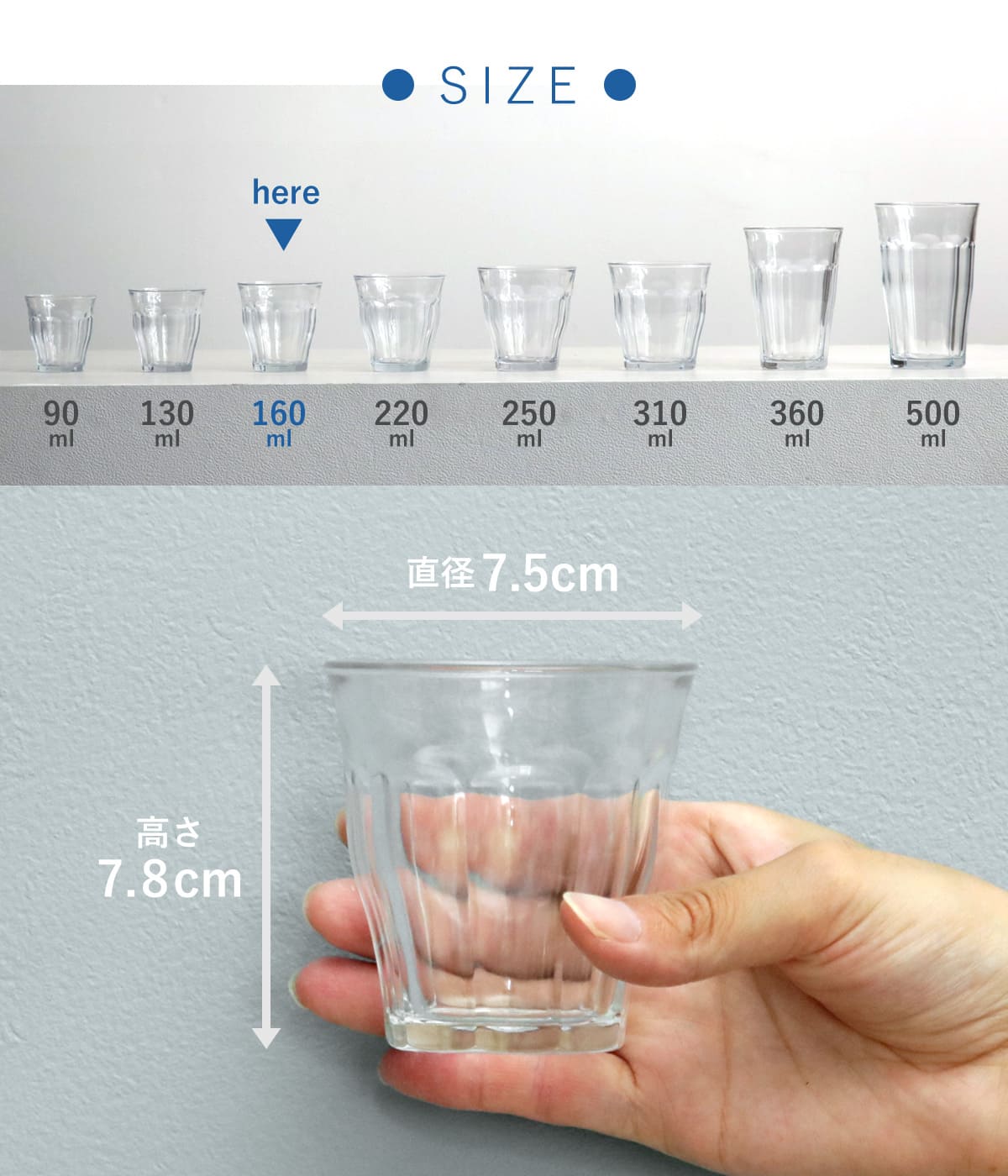 DURALEX デュラレックス ピカルディ グラス 160ml 72個セット （ PICARDIE 食洗機対応 電子レンジ対応 コップ ガラス ガラスコップ カップ ）の画像