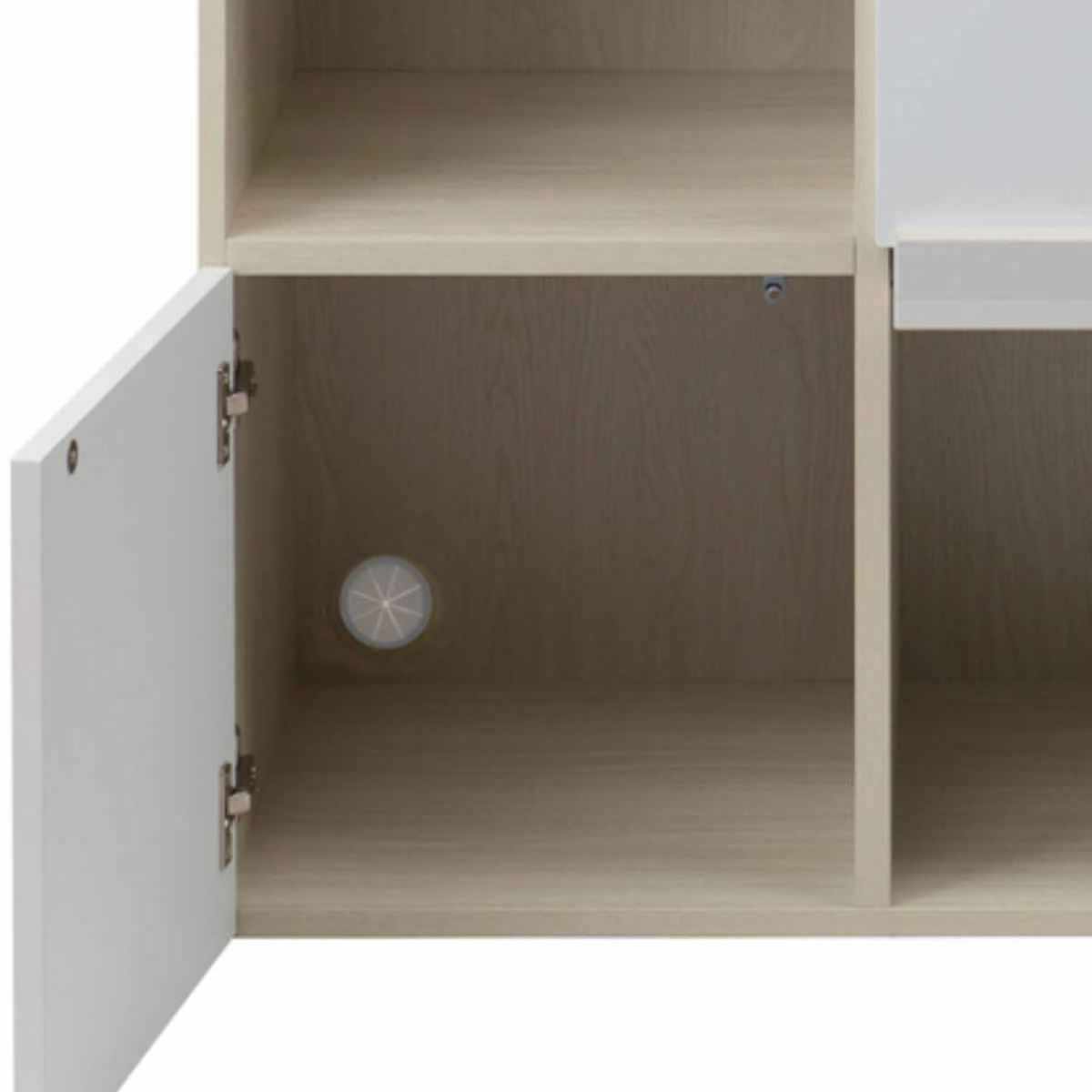 スクエアキャビネット 4パターン収納タイプ ハイグロス前板 幅70cm