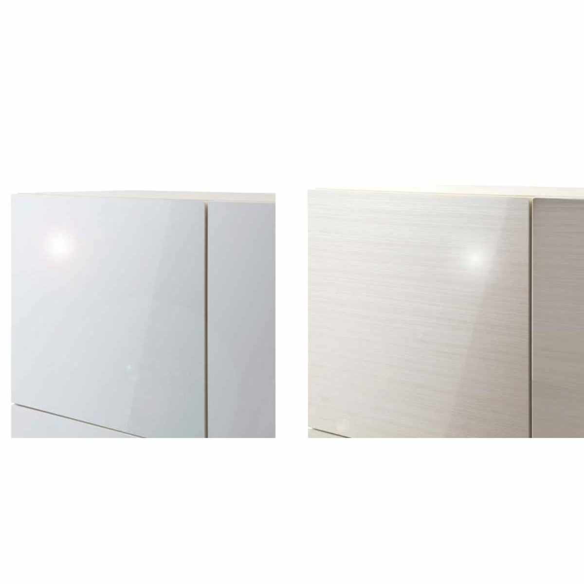 スクエアキャビネット 4パターン収納タイプ ハイグロス前板 幅70cm （ キャビネット 収納 棚 ラック 家具 フラップ扉 ）_10