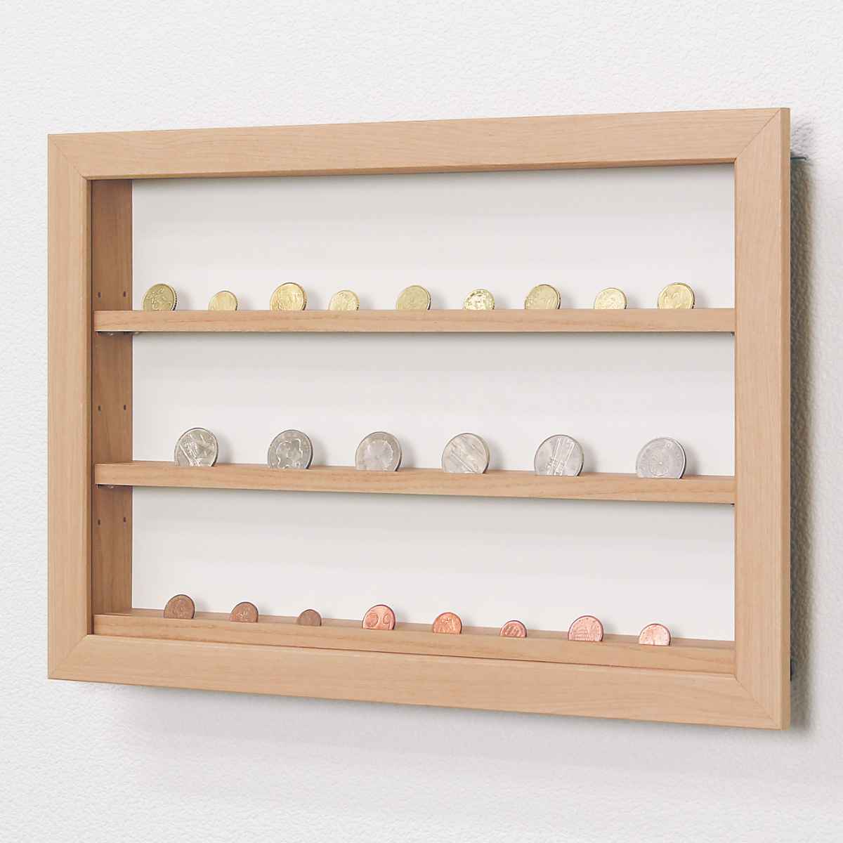 DKPLOE コレクションケース コレクションケース 47.9×32.9cm 壁掛け カバー扉 カード コイン 収納