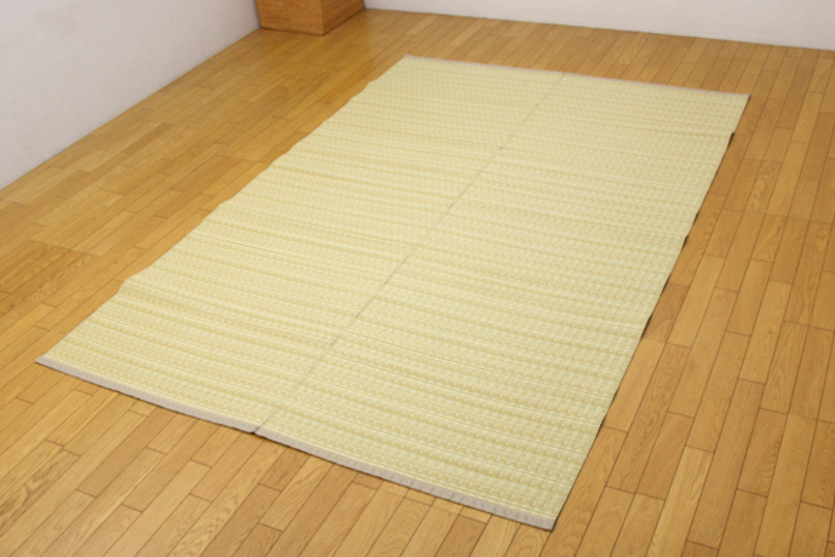 カーペット い草風 洗える PPカーペット バルカン 本間6畳 約286×382cm （ 敷物 ラグ マット ラグマット レジャーシート ござ 上敷き い草調 ）