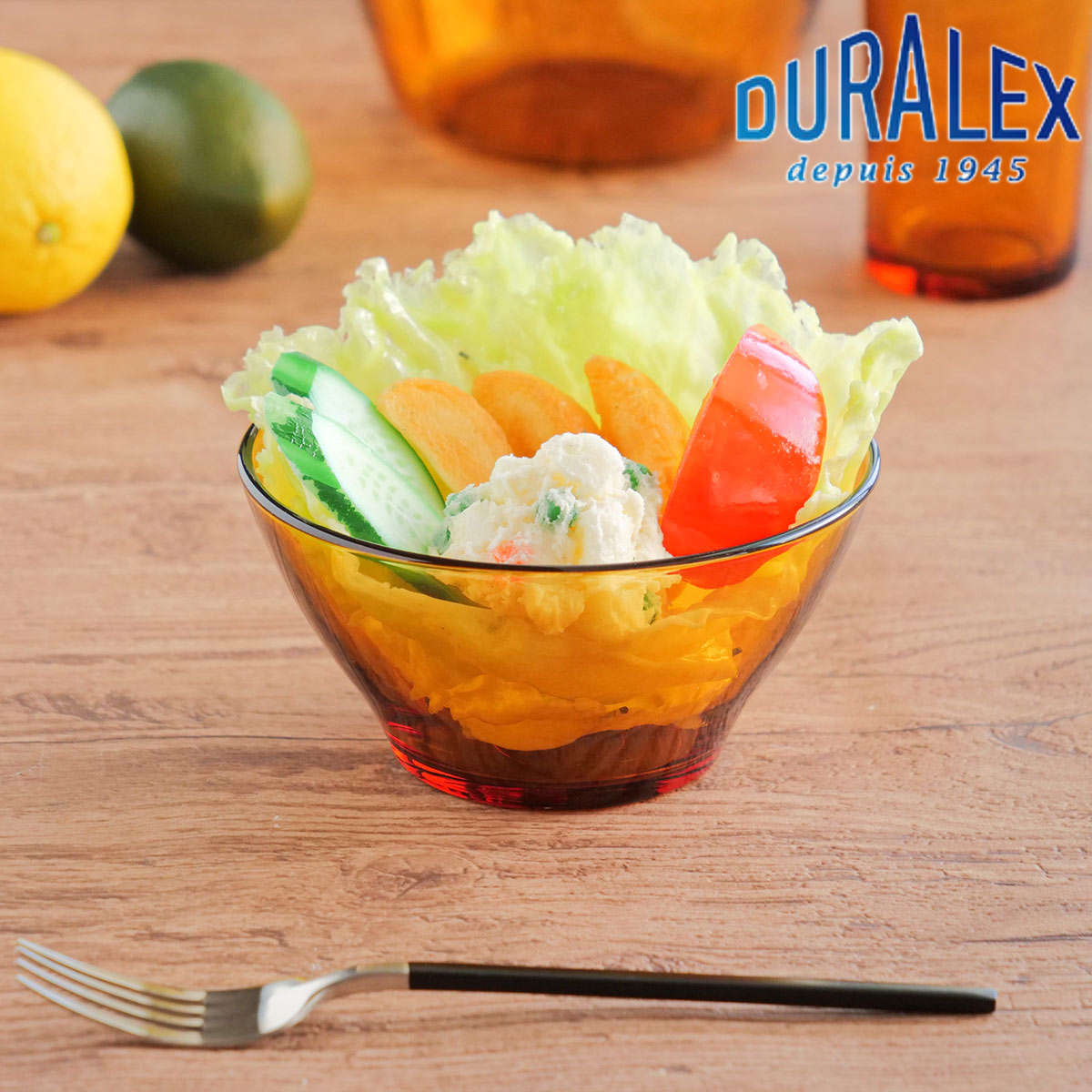 DURALEX �f�������b�N�X �A���o�[ �{�E�� 14cm �i AMBER �H��@�Ή� �d�q�����W�Ή� �����K���X �T���_�{�E�� �H�� �K���X �K���X�� �j