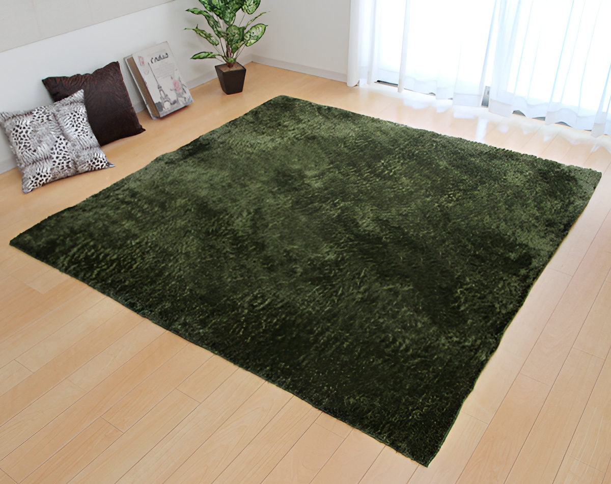 ラグ カーペット シャギー調 2畳 無地 ラルジュ 約185×185cm ホットカーペット 床暖房 対応 （ ラグマット 絨毯 マット正方形 2帖 シャギー ）_17