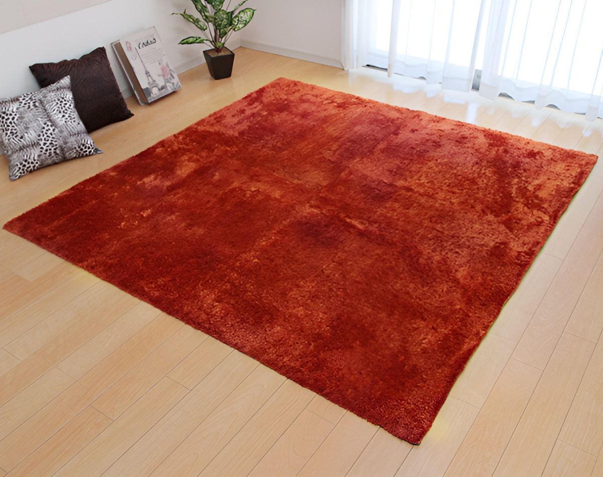 ラグ カーペット シャギー調 2畳 無地 ラルジュ 約185×185cm ホットカーペット 床暖房 対応 （ ラグマット 絨毯 マット正方形 2帖 シャギー ）_23