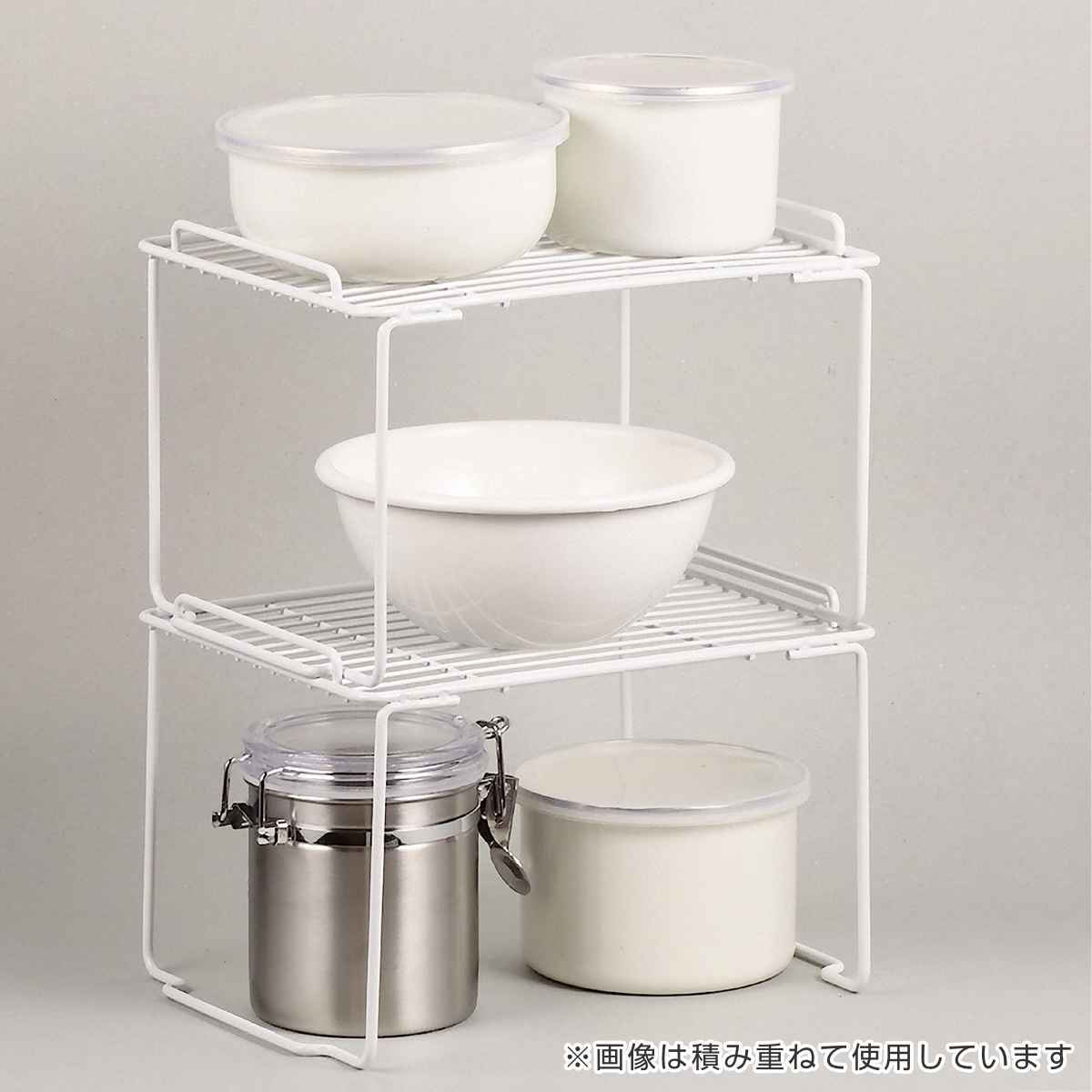パール金属 キッチンラック ブランキッチン 積み重ね棚 ミニ （ シンク収納 シンク下収納 調味料ラック コンロ周り収納 収納ラック 収納棚 ...