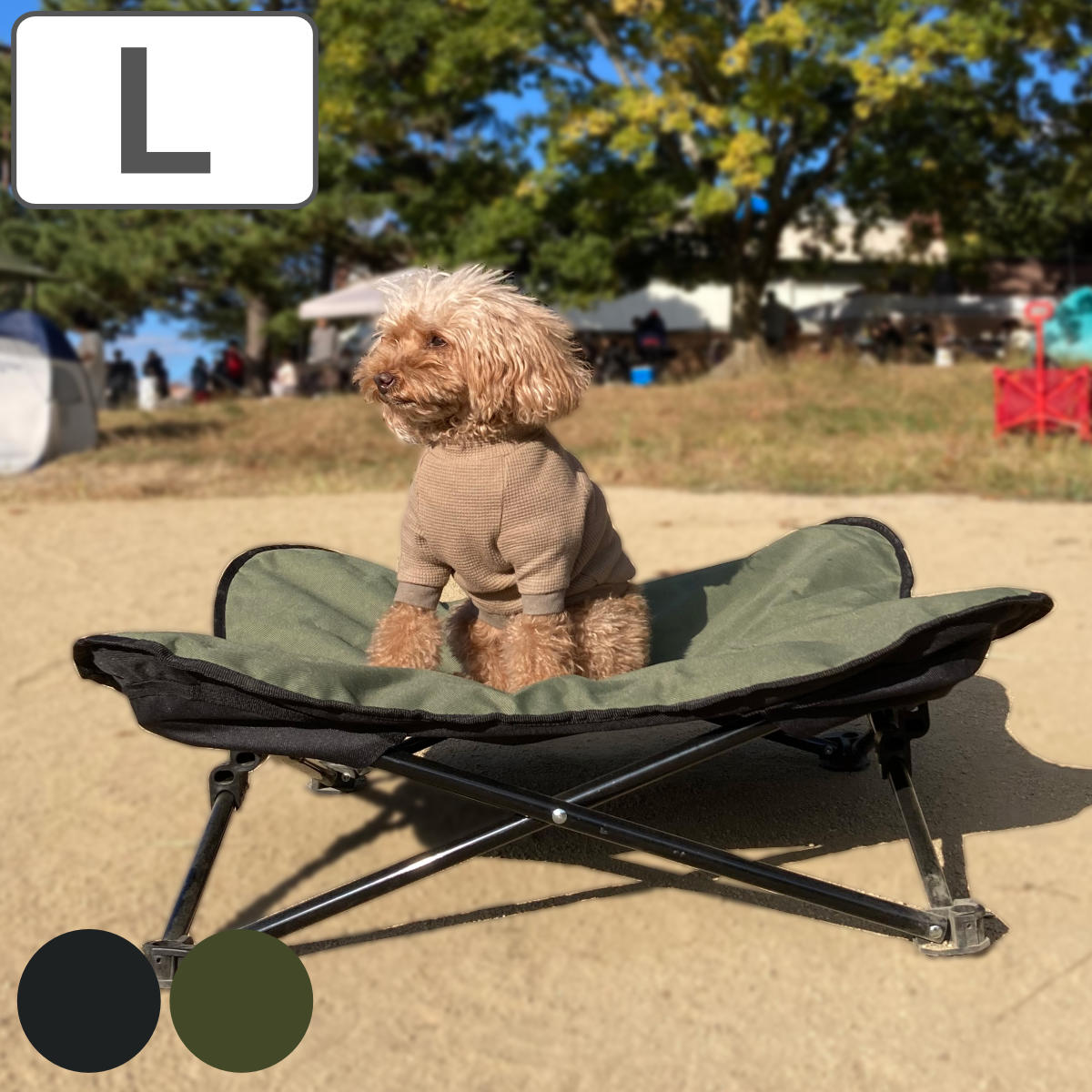 ペットベッド アウトドア ペットコット L 折りたたみ 犬 （ ドッグコット ドッグベッド 犬用 ペット用 コット キャンプ 旅行 中型犬 大型犬 ）