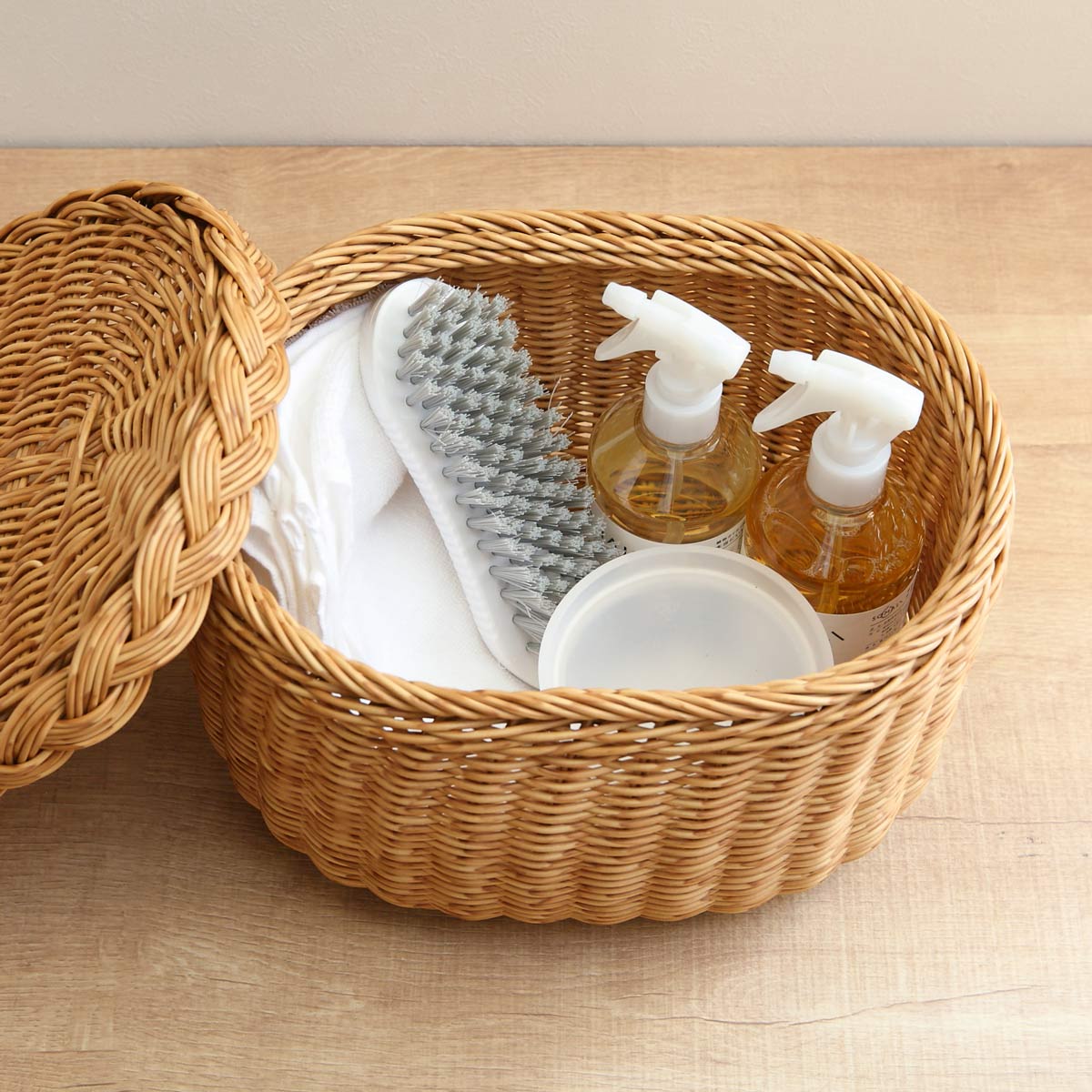 Creer バスケット ユティルナイール ふた付バスケットS 洗える （ かご