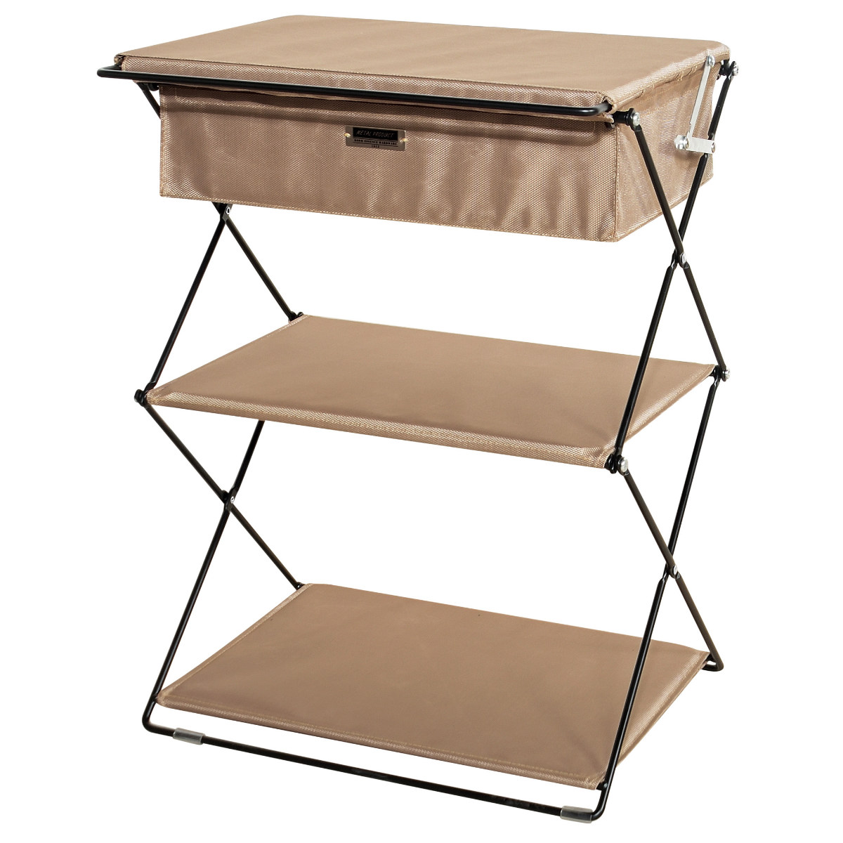 東谷 収納棚 フォールディングラック 同色3個セット 3段 折りたたみ