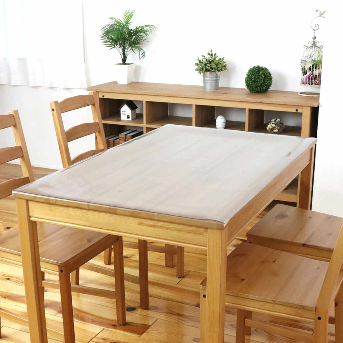 テーブルマット 防水 80cm×120cm 4人掛け ビニール （ テーブルクロス