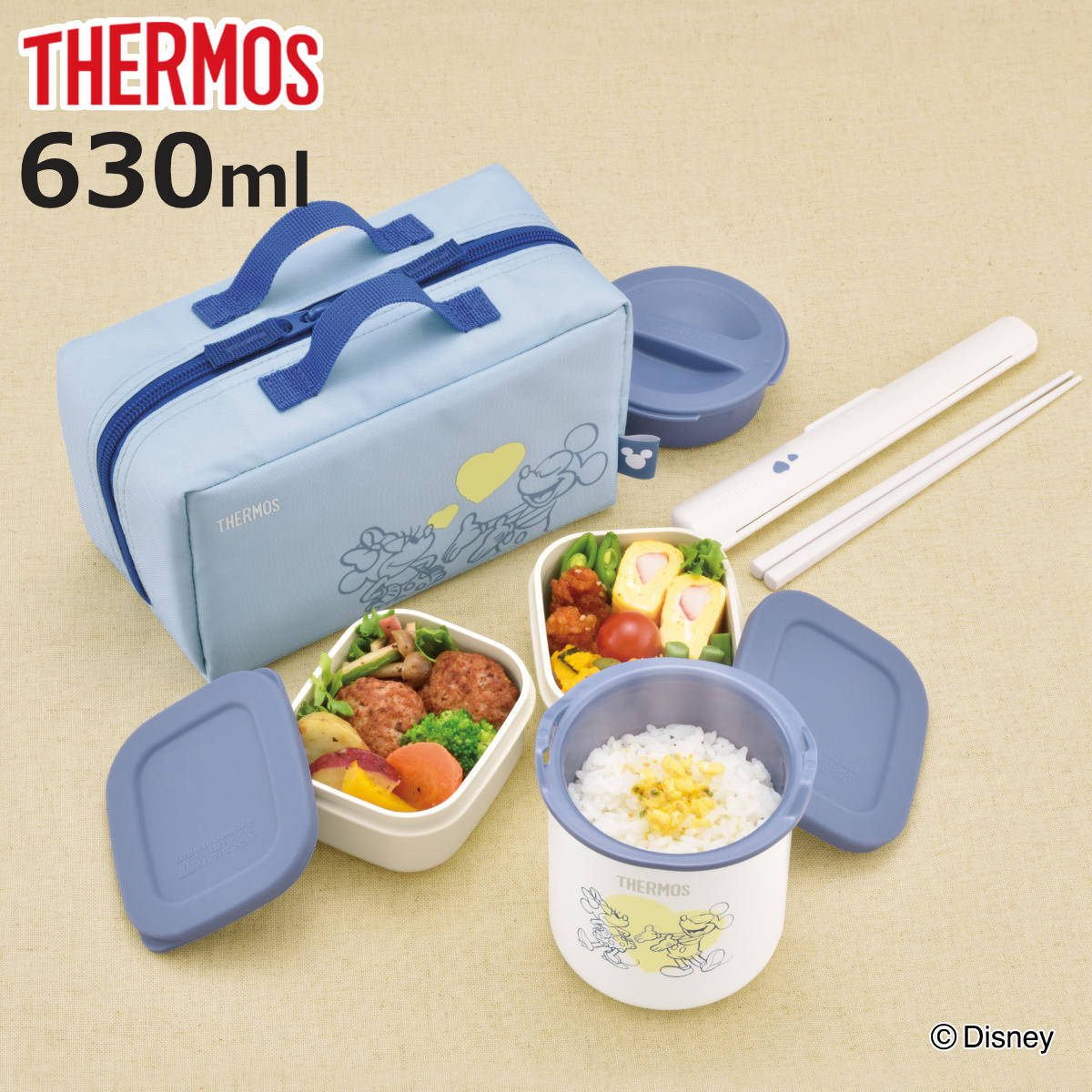 THERMOS（サーモス） 保温弁当箱 630ml ミッキーマウス ミニーマウス