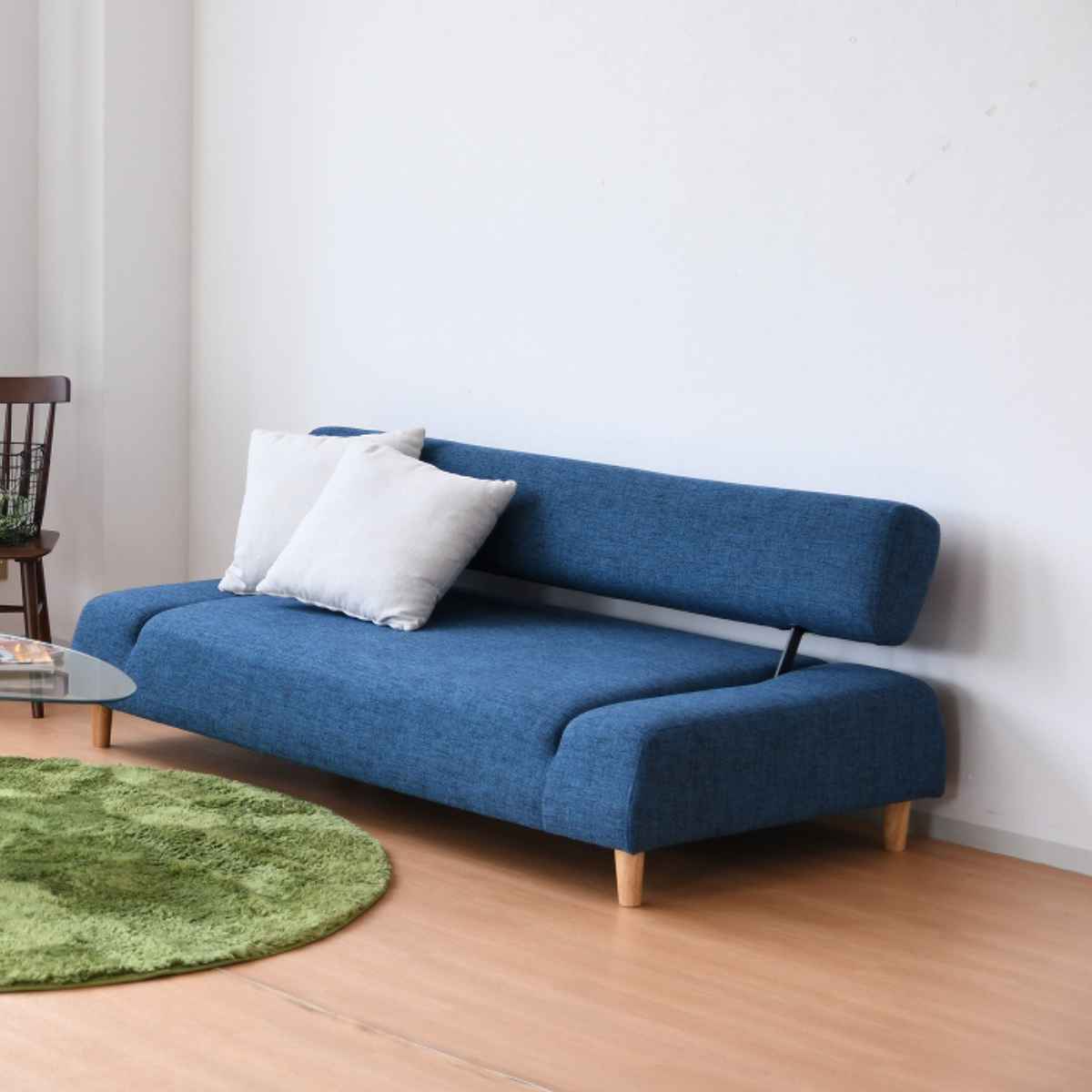 ソファベッド コンパクト リクライニング ローソファ 耐久性 幅190cm