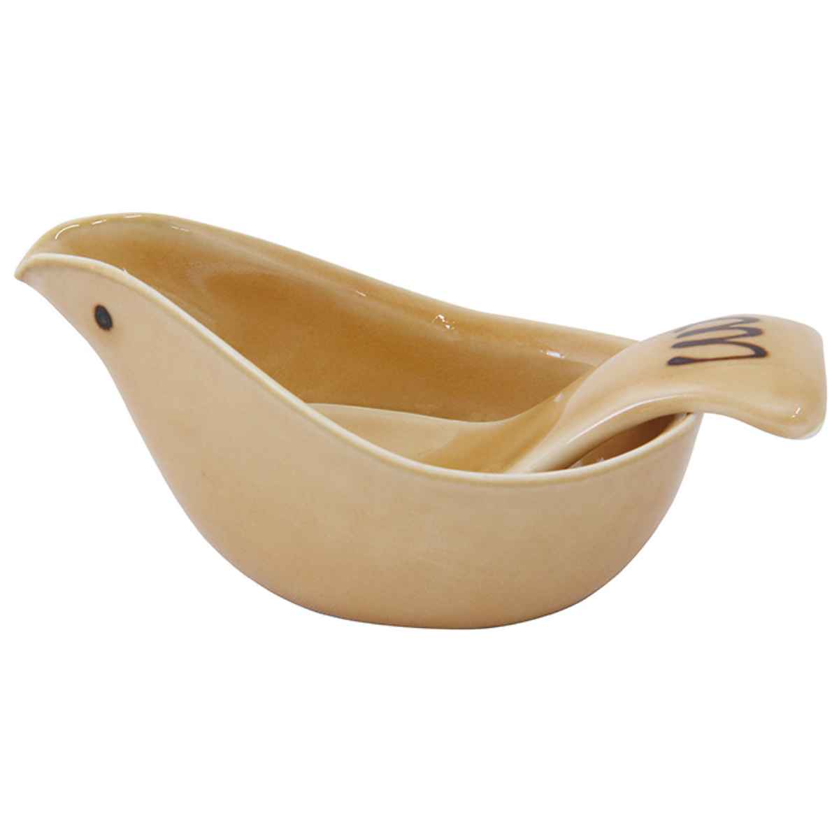 ソースポット&スプーン 43ml KOTORI ことり 陶器 （ 食洗機対応 電子