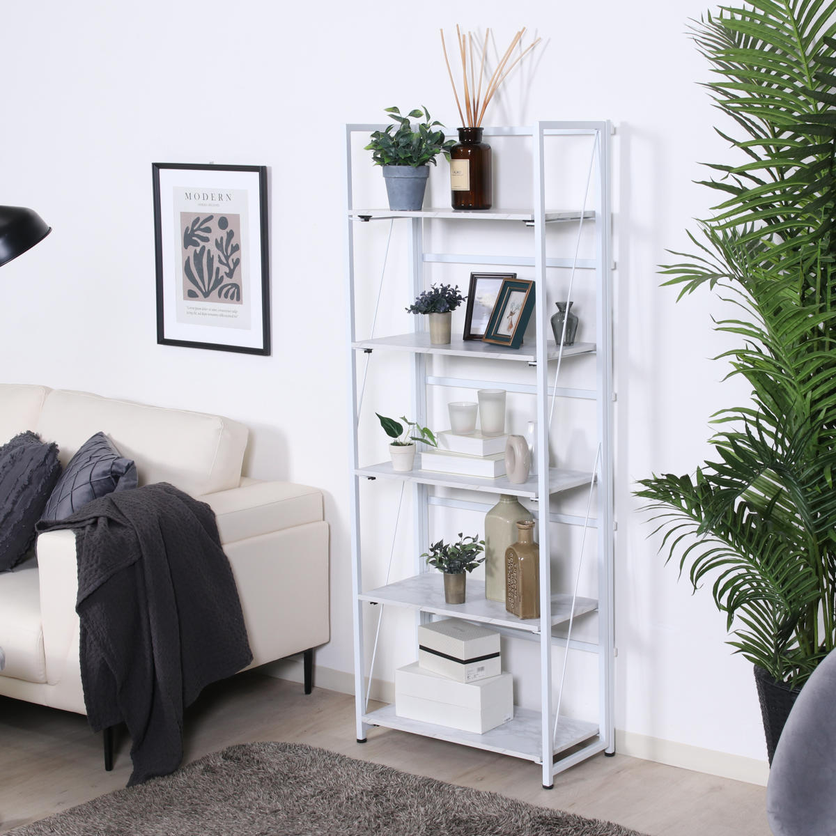 不二貿易（Fuji Boeki） シェルフ 幅61cm 5段 折りたたみ式