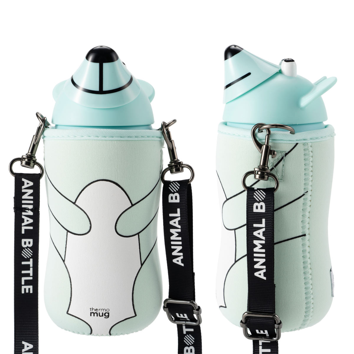 thermo mug（サーモマグ） 水筒 380ml ANIMAL BOTTLE BEAR （ ストロー