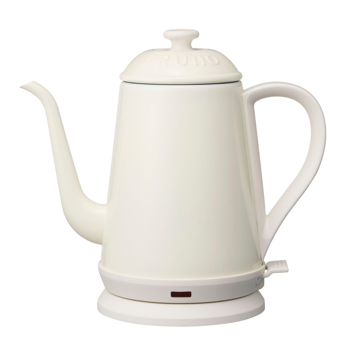 極美品 BRUNO 電気ポット ホワイト 1L BRUNO 電気ケトル 1L ステンレス製 デイリーケトル （ ブルーノ