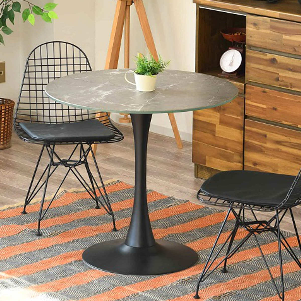 ダイニングテーブル 幅80cm カフェテーブル （ 丸 テーブル 円形