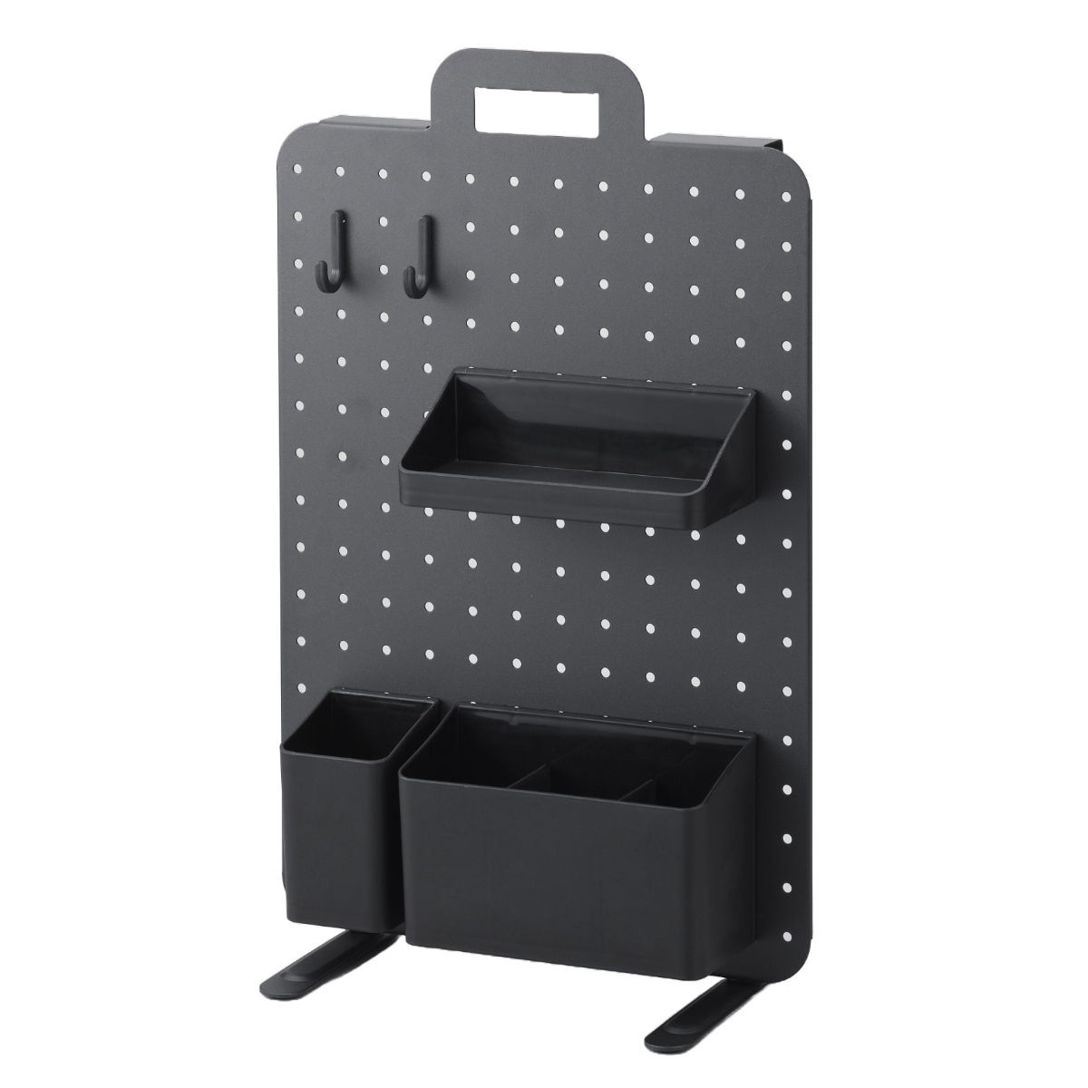 ペグボード 幅30×高さ42cm ハンドル付き 卓上 収納 （ パンチング