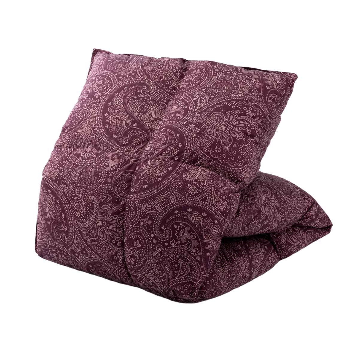 西川 羽毛布団 ホワイトダックダウン93％ ペイズリー柄 シングルロング