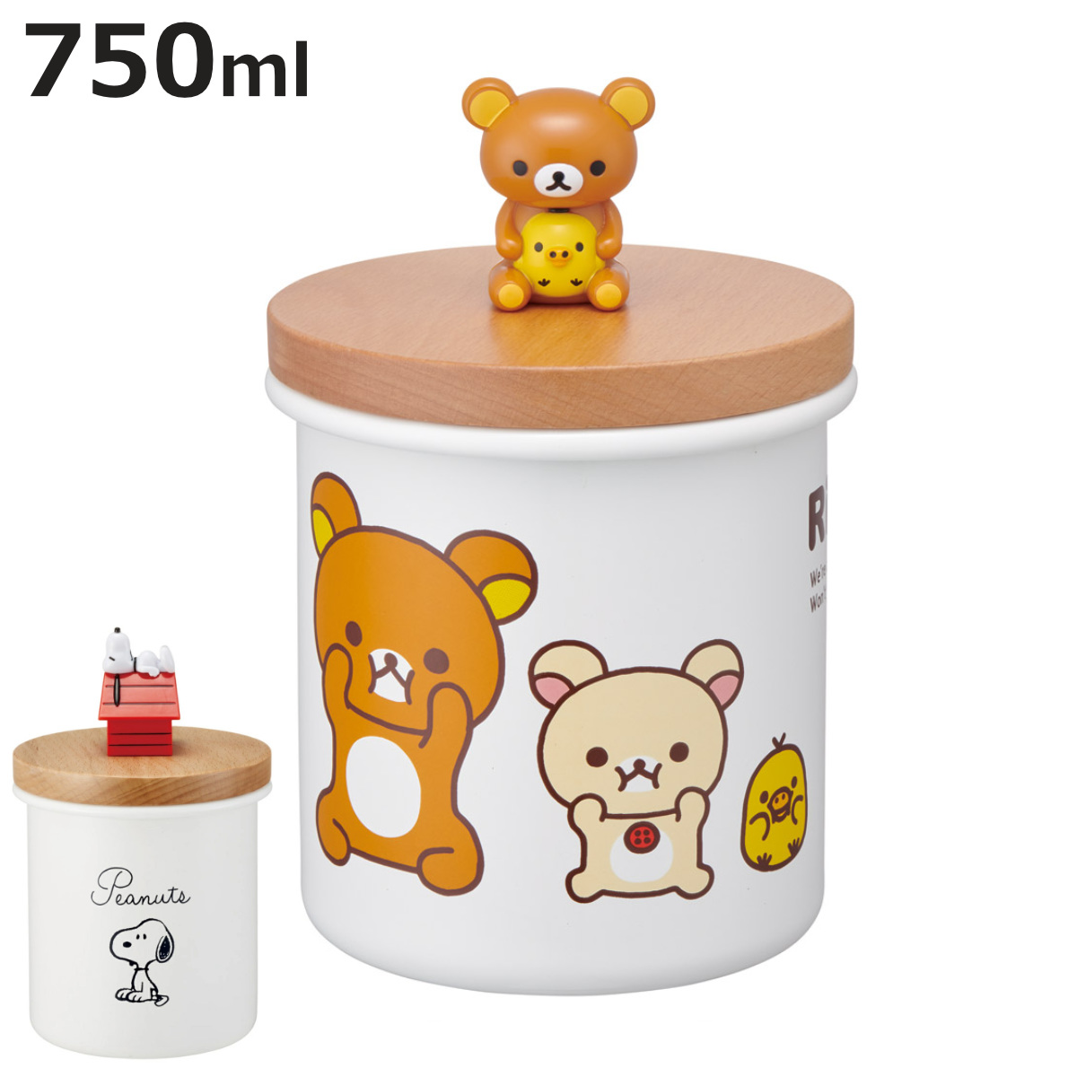 スケーター 保存容器 750ml マスコット付キャニスター スヌーピー