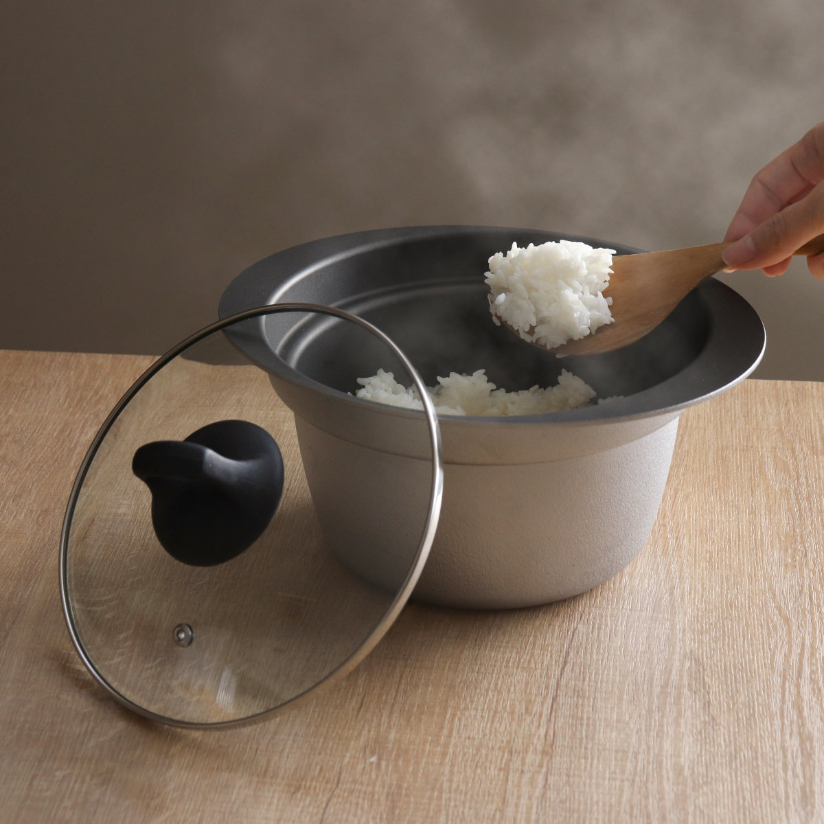 ウルシヤマ金属工業 炊飯鍋 3合炊き ガス火専用 銀シャリ釜 日本製