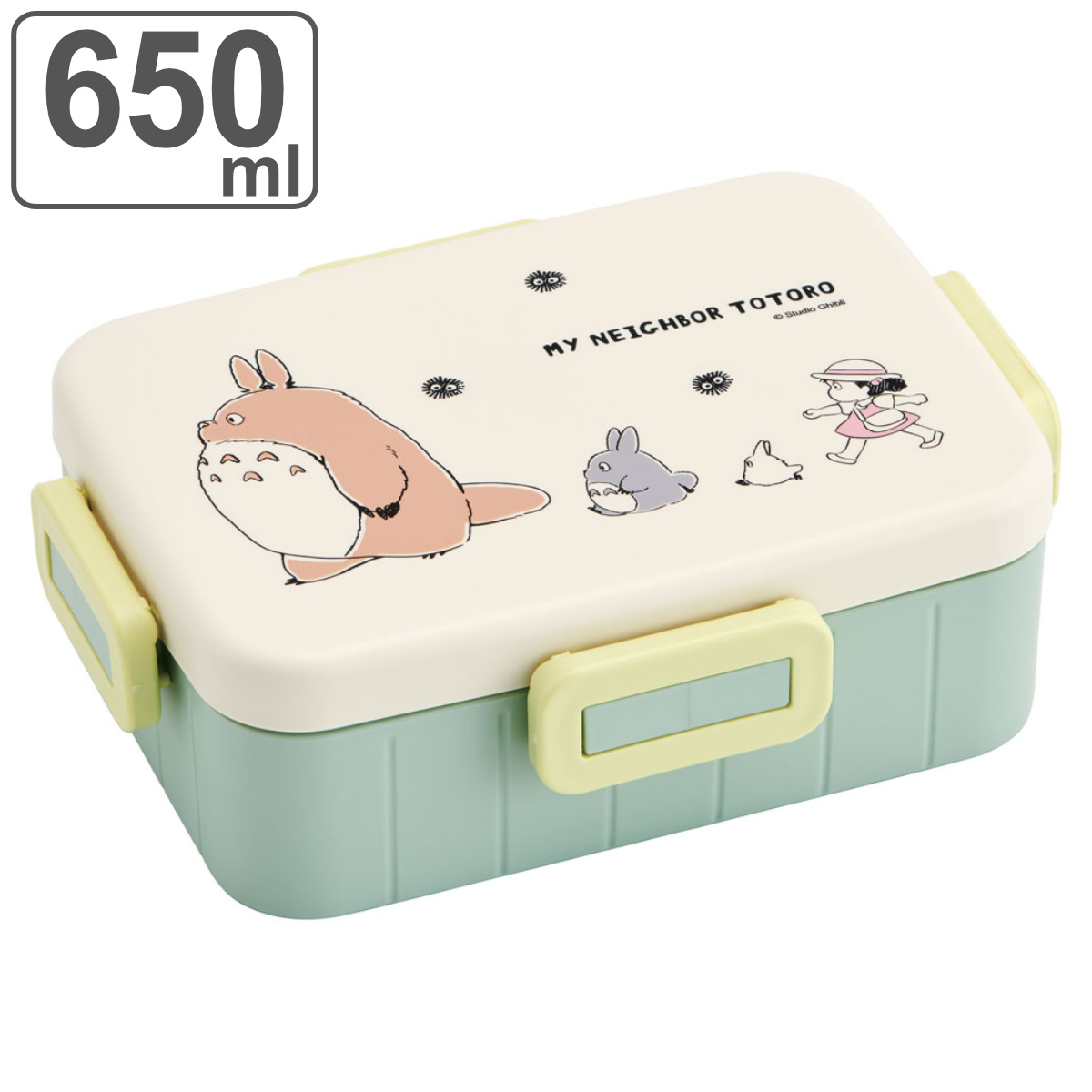 ととろー スケーター お弁当箱 抗菌4点ロックランチ 1段 650ml となりのトトロ