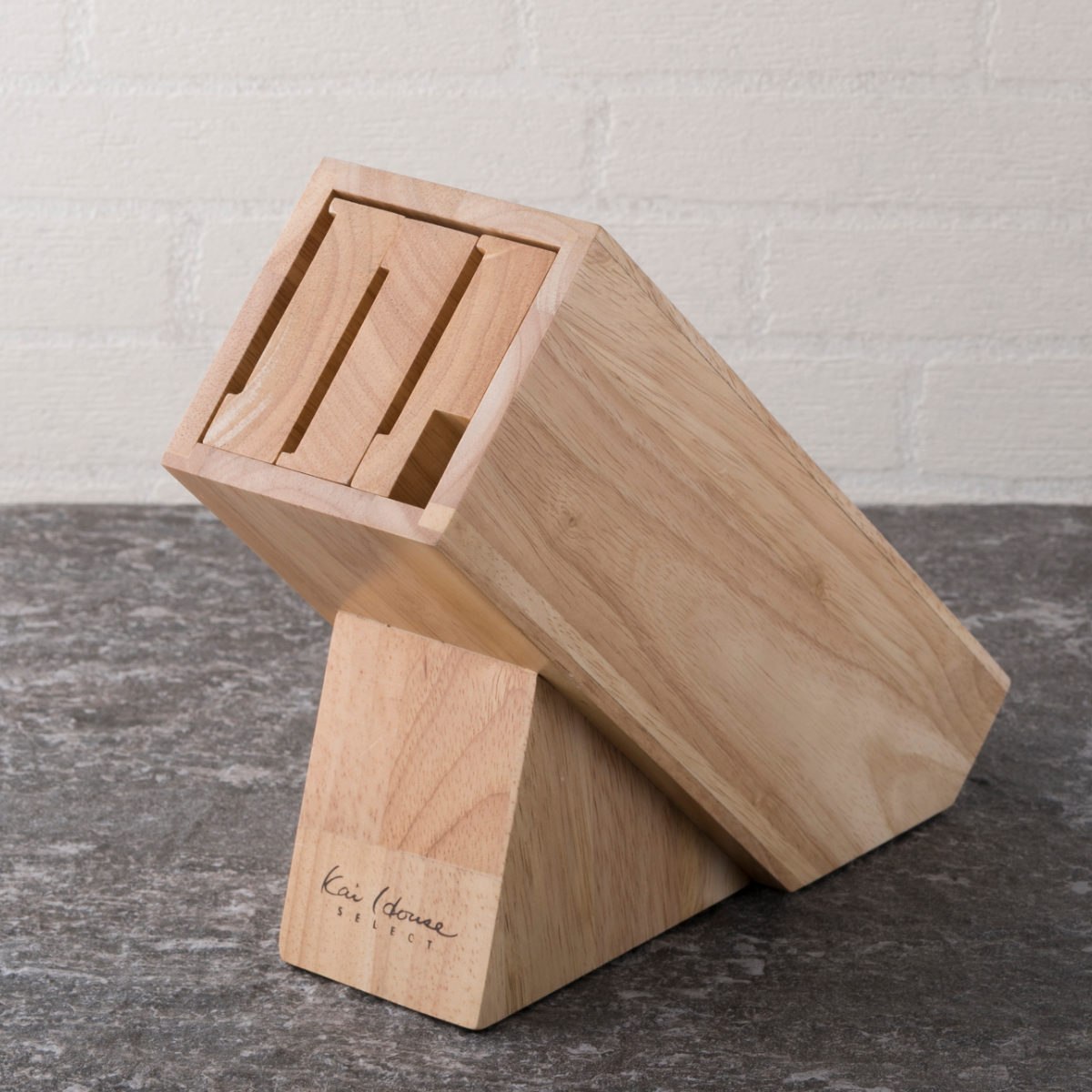 貝印 包丁スタンド 木製 ナイフブロック （ 天然木 分解可能 包丁立て