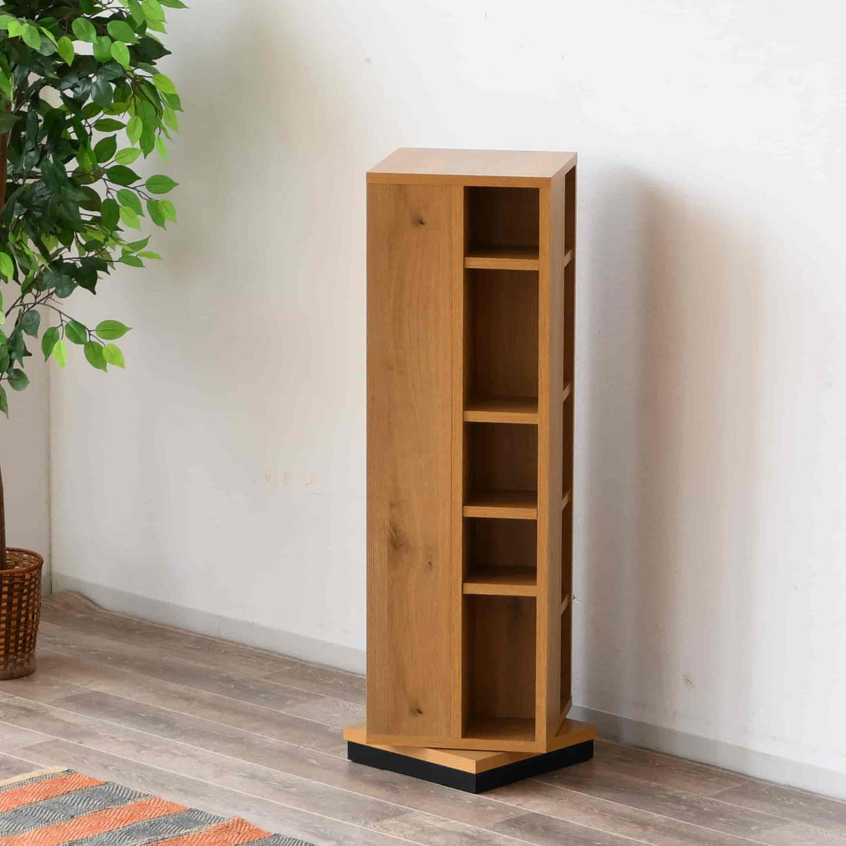 回転コミックラック 5段 日本製 幅35cm （ 本棚 回転式 ラック 棚 収納