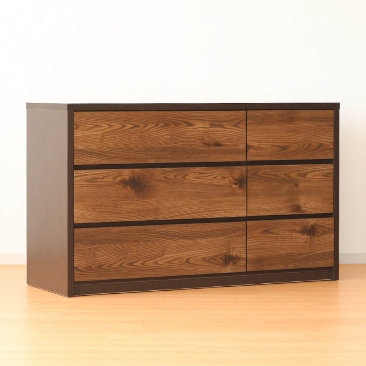 ローチェスト 幅120cm 3段2列 ナチュラルモダン 日本製 （ チェスト 棚