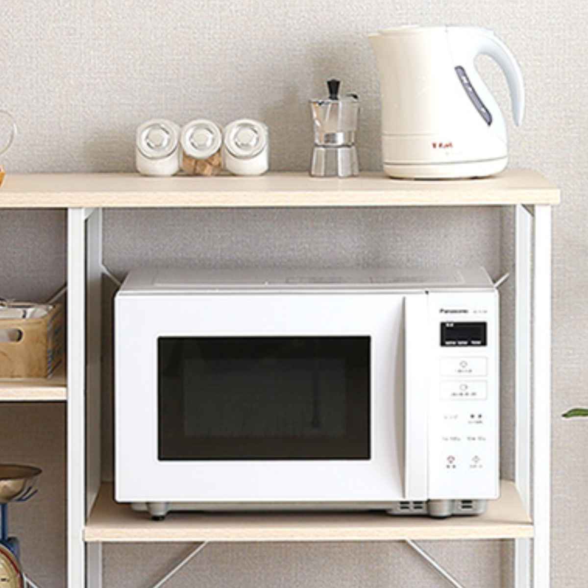 ごみ箱上キッチンカウンター 幅120cm 北欧調 スチールフレーム （ ごみ箱上 カウンター ラック 棚 ゴミ箱上収納 収納 ダストボックス ）_6