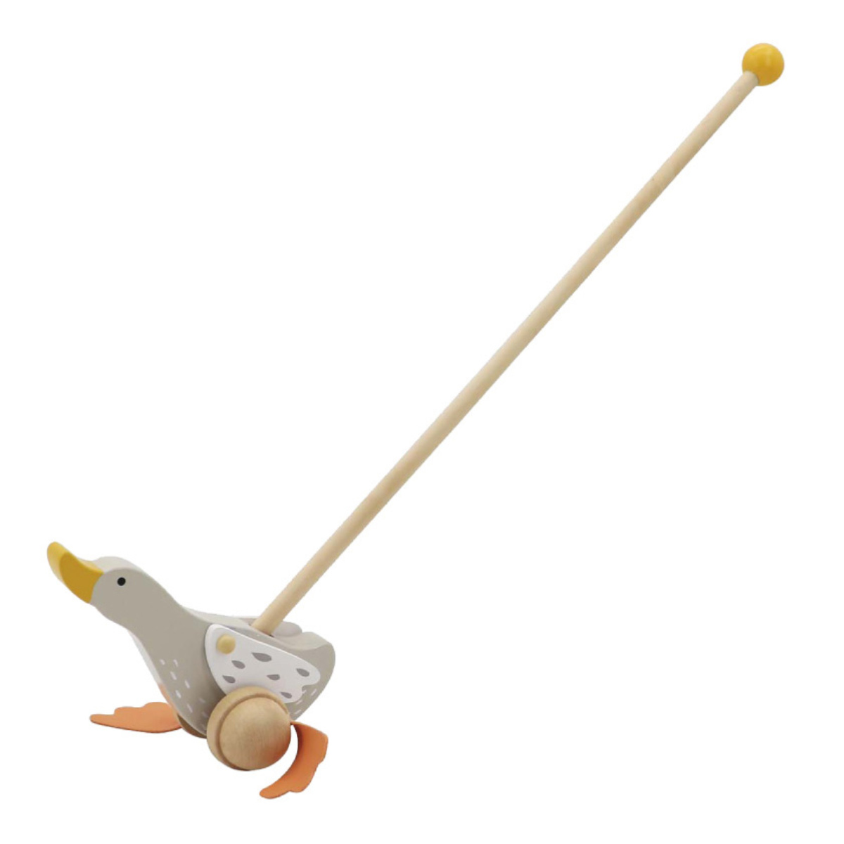おもちゃ ベビー PUSH ALONG GOOSE GRAY 1歳 木製 ガチョウ （ 木製おもちゃ 木製玩具 木のおもちゃ 玩具 オモチャ 知育玩具 赤ちゃん ）
